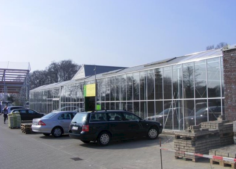 Gartencenter-Glashaus Aussenansicht